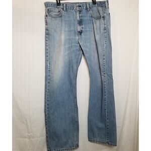 Levi's 505 Men's Blue Regular Fit Straight Leg Jeans 5 Pocket 40W X 32L